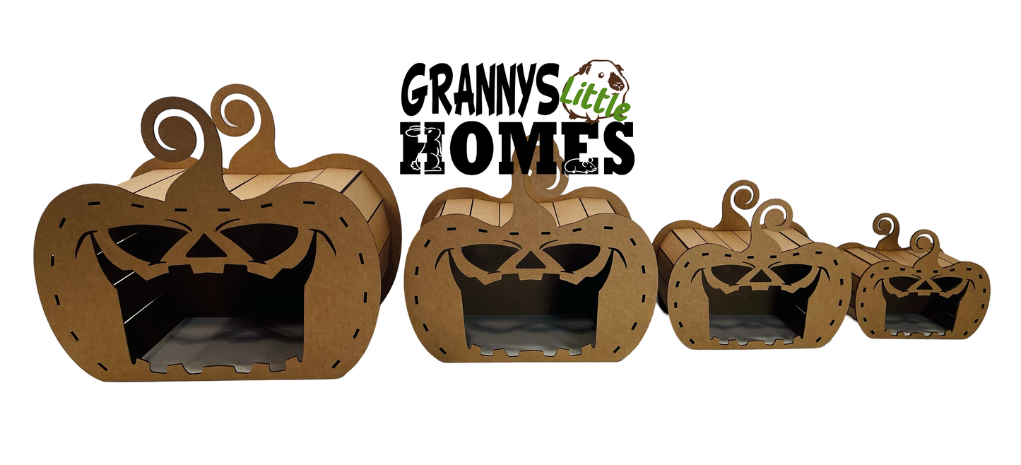 Cardboard Pumpkin Hidey