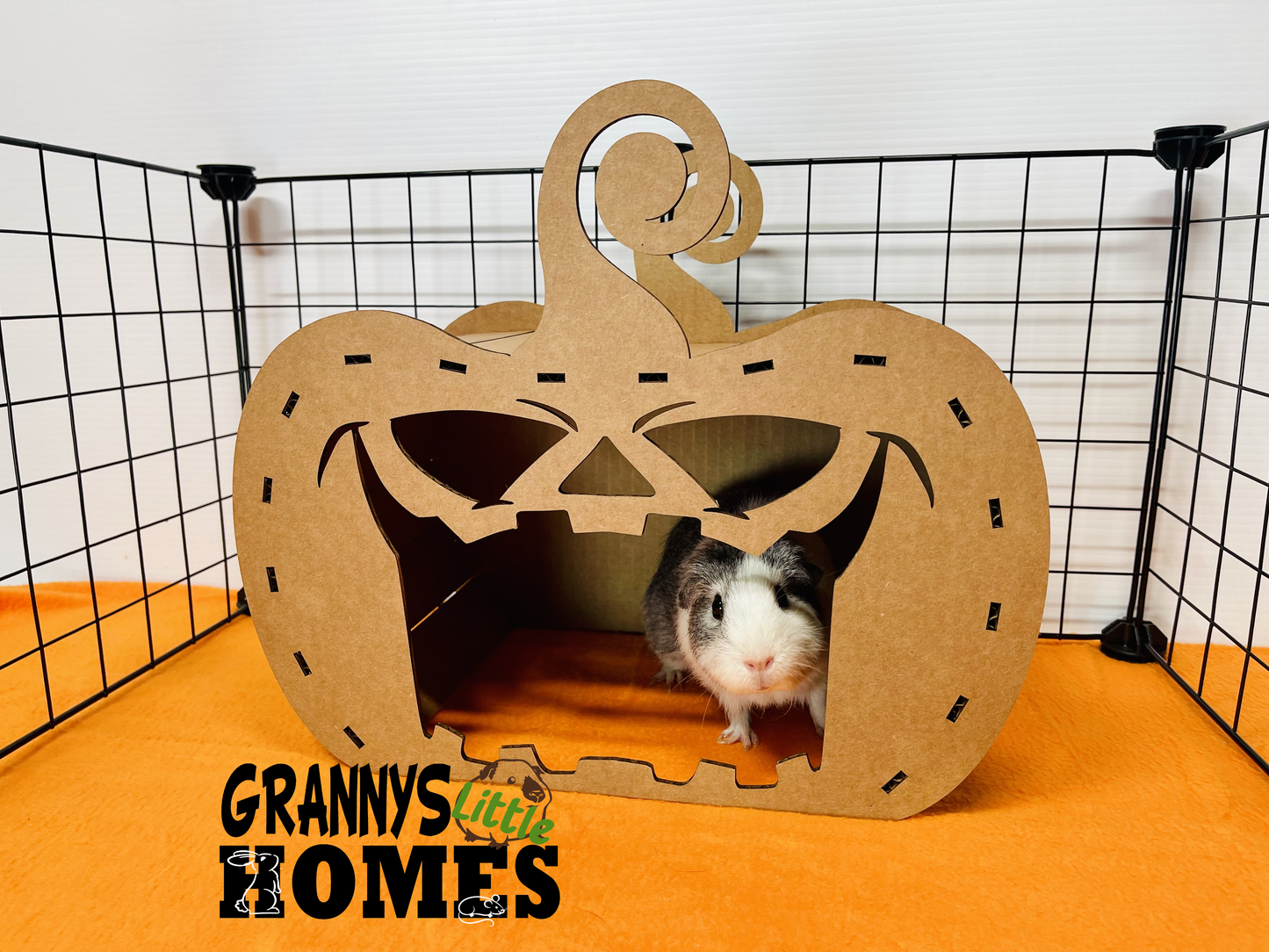 Cardboard Pumpkin Hidey